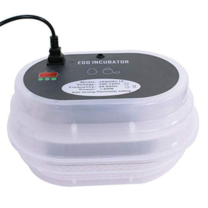 Smartxchoices Digital Mini Egg Incubator 9-12 Eggs with Fully Automatic Turning Humidity Control Poultry Hatcher for Chickens Ducks Goose Birds