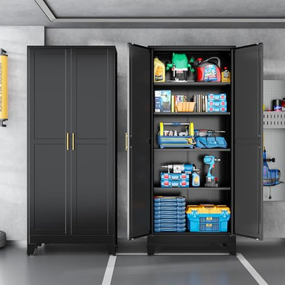 Black Pantry Storage Cabinet