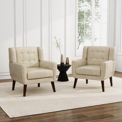 Faux Leather Accent Chairs Set of 2 (2 Count)