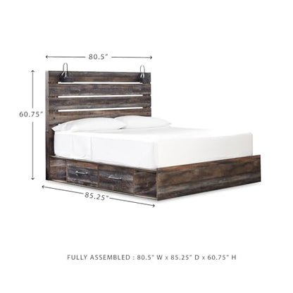 King Platform Bed Frame with Storage