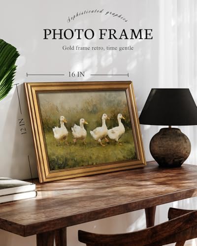 Vintage White Ducks Oil Painting Wall Art