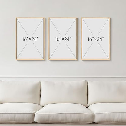 Framed Black and White Neutral Abstract Wall Art set (3 Count)
