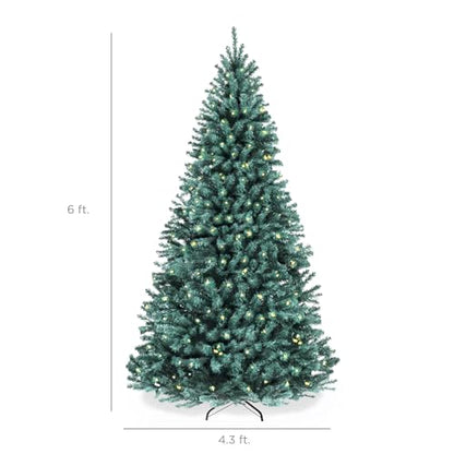 6ft Pre Lit Blue Spruce Christmas Tree