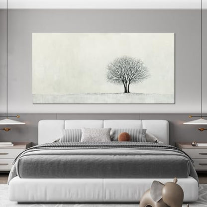 Canvas Wall Art Decor Large Wall Art Pictures for Living Room Canvas Modern Art Wall Decor Black and White Wall Art Decor Minimalist Tree Wall Art Prints Art Work for Home Office Wall Decor 29" X 58"