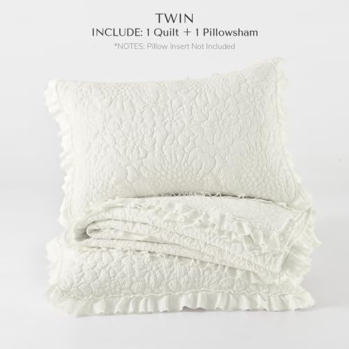 Shabby Chic Ruffled Quilt Twin Size