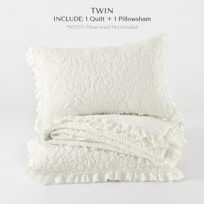 Shabby Chic Ruffled Quilt Twin Size