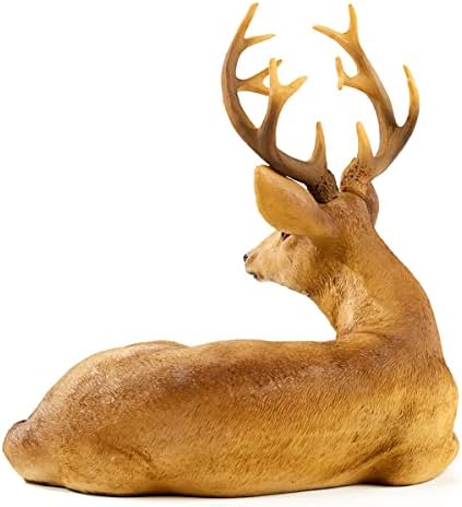 JHVYF Adorable Deer Statue Decor for Garden Yard Buck & Doe Lying Outdoor Sculptures for Home Decor 312…