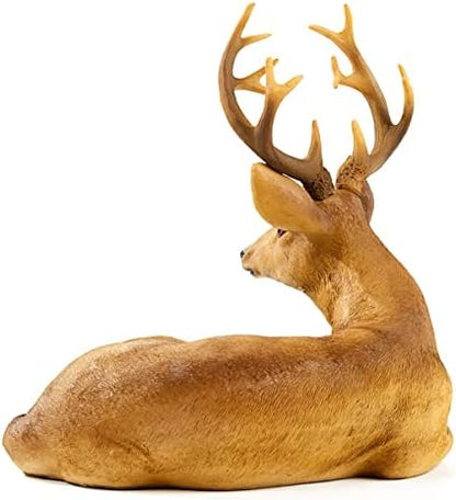 JHVYF Adorable Deer Statue Decor for Garden Yard Buck & Doe Lying Outdoor Sculptures for Home Decor 312…