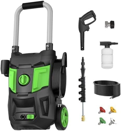 Pressure Washer -4800PSI Power Washer with Foam Cannon, High Pressure Cleaning Machine with 4 Connect Nozzles for Cars/Patio/Driveways/Home Cleaning