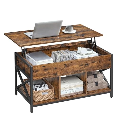 Lift Top Coffee Table with Storage Shelf
