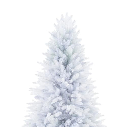 Bonnie 7 5ft White Christmas Tree with Lights Unique Colored Christmas Tree Prelit with 2193 Branch Tips 600 Warm Lights and Metal Stand Minimalistic Aritificial