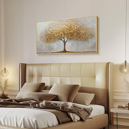 Large Framed Gold Tree of Life Wall Art for Living room