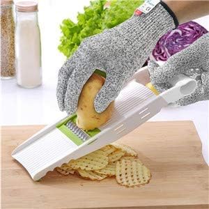 Cut Resistant Gloves Food Grade Level 5 Hand Protection,Kitchen Cut Gloves (Large(palm Diameter 3.75-4.15inch))