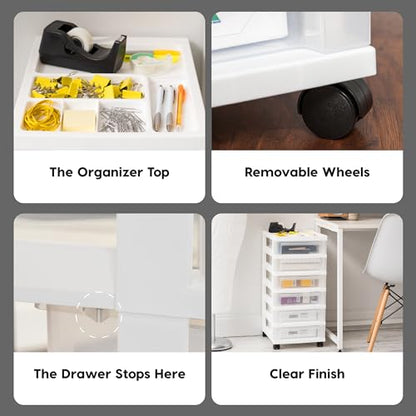 6 Drawer Rolling Storage Cart