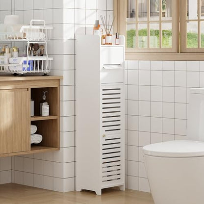 Slim Narrow Bathroom Storage Cabinet