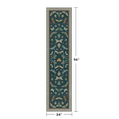 Teal Boho Runner Rug 2x8 (16 Sq Ft)