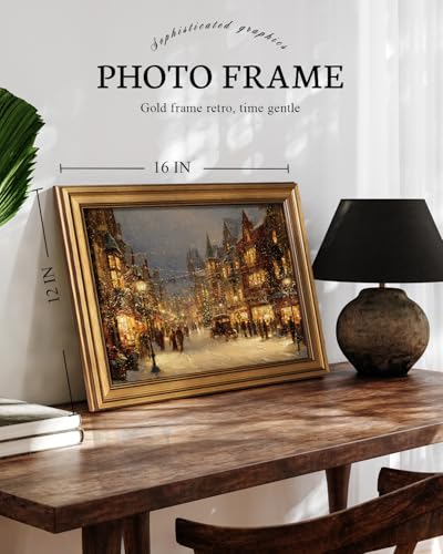 Vintage Gold Framed Wall Art for Living Room