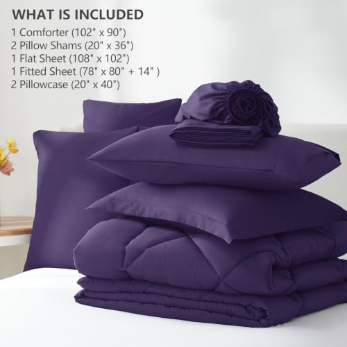 King Size Comforter Set Purple