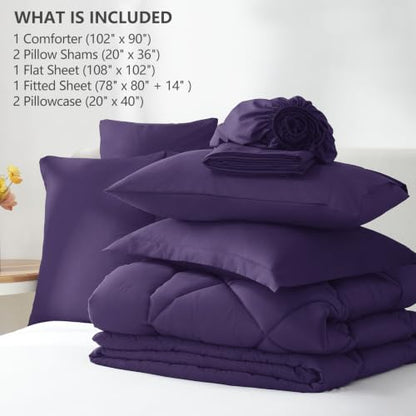 King Size Comforter Set Purple