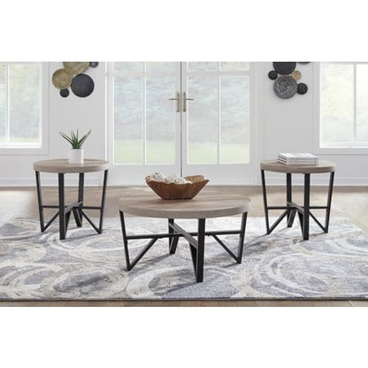 Deanlee 3 Piece Round Coffee Table Set (3 Count)