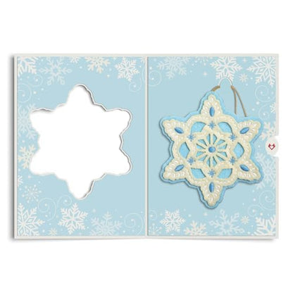 Winter Handmade Icy Snowflake HeartFelt Charm Card