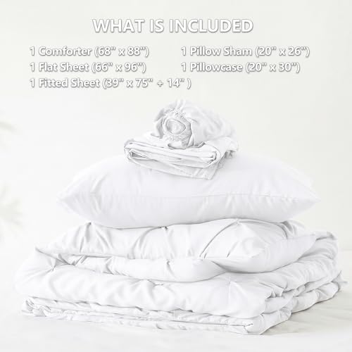 Twin XL Comforter Set White