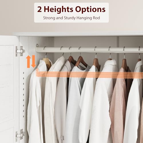 Armoire Wardrobe Closet with 2 Drawers