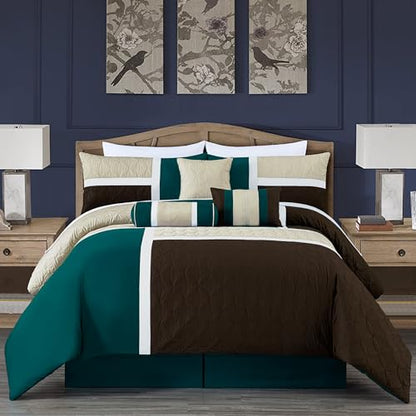 Upland 7 Piece Quilted Patchwork Comforter Set