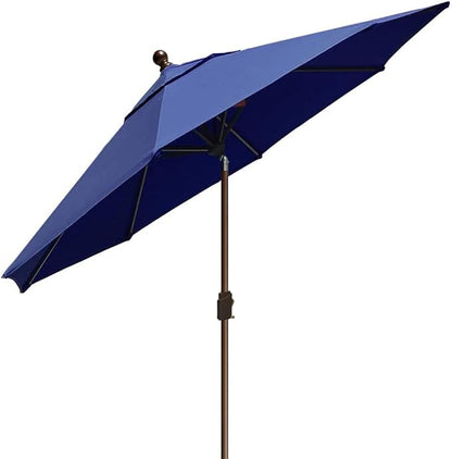 EliteShade USA 10-Year-Non-Fading 10Ft Market Umbrella Patio Umbrella Outdoor Table Umbrella with Ventilation, Navy Blue