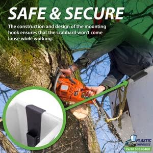 Chainsaw Scabbard - Plastic - Bucket Mounted (Inside Mount ONLY) (Unlined Black) Bucket Truck Parts Built-in Mount, Plastic Scabbard for Mounting Only on the Inside of Your Bucket