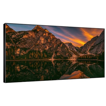 30"x60" Extra Large Framed Wall Art Majestic Mountain Landscape Reflected in Lake at Sunset for Home Living Room Bedroom Decor