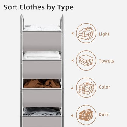 Vertical Rolling Laundry Hamper