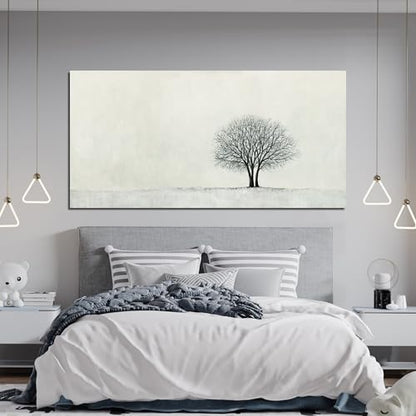 Canvas Wall Art Decor Large Wall Art Pictures for Living Room Canvas Modern Art Wall Decor Black and White Wall Art Decor Minimalist Tree Wall Art Prints Art Work for Home Office Wall Decor 29" X 58"