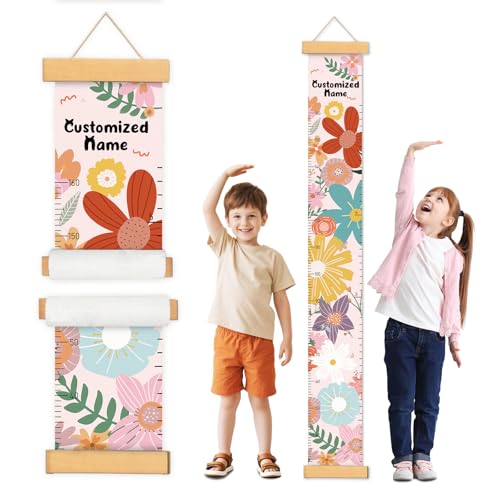 Personalized Name Growth Chart Wall Decor for Kids