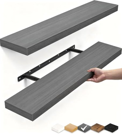 Grey Floating Shelves 22.5in