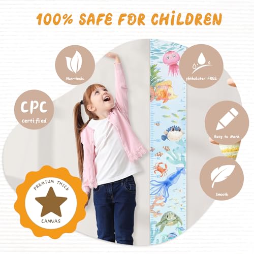 Personalized Name Growth Chart Wall Decor for Kids