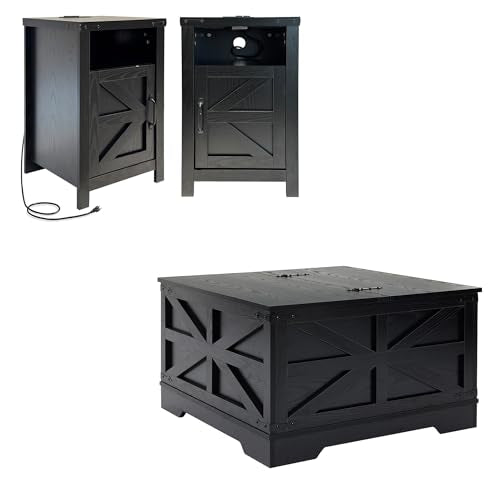 Farmhouse Coffee Table and End Table Sets of 3