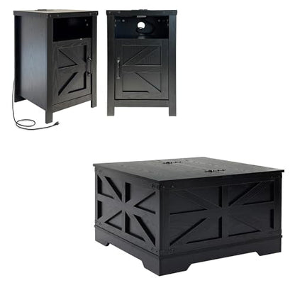 Farmhouse Coffee Table and End Table Sets of 3