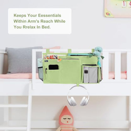 Bedside Caddy Hanging Bed Organizer Storage Bag Pocket for Bunk and Hospital Beds