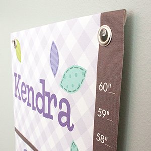 Personalized Growth Chart for Kids, Gingham Owl - I See Me!