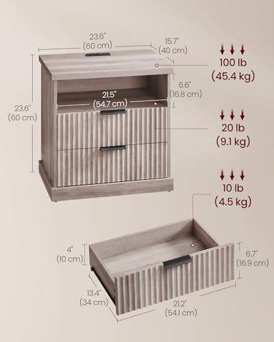 Nightstand with Charging Station