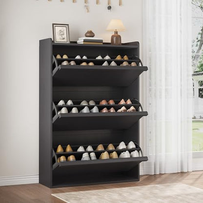 Shoe Cabinet with 3 Flip Drawers