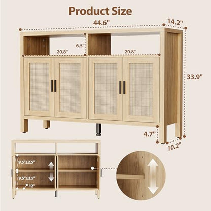 Rattan Buffet Cabinet with Storage