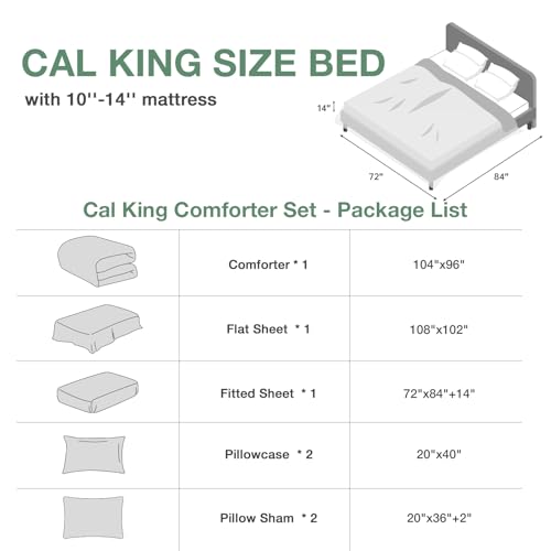 Lavender Cal King Comforter Set