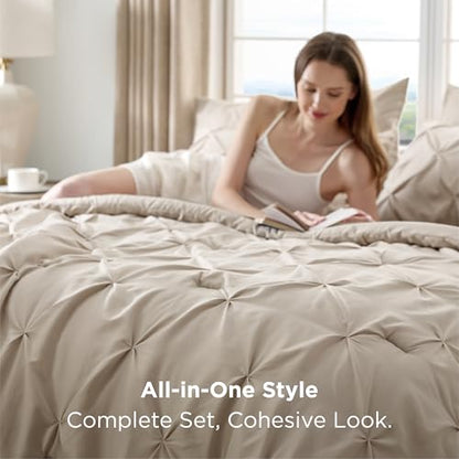 7 Piece Oversized Queen Comforter Set & Sheets