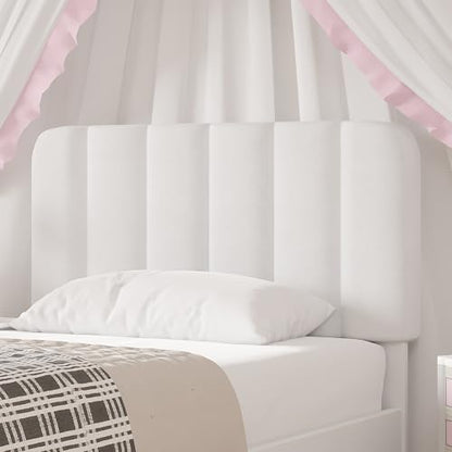 Twin Size Bed Frame with Upholstered Headboard