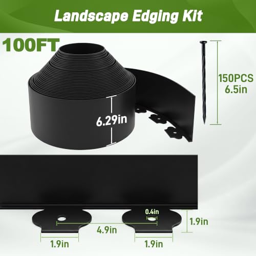 6.29" x 100' Landscape Edging Garden Edging Borders