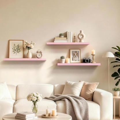 Pink Floating Shelves 22.5in