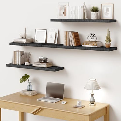 10 Inch Deep Floating Shelves for Wall 55” Set of 2 (2 Count)