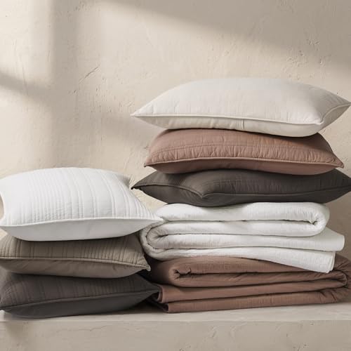 HOME 100% Cotton Modern Lines Quilt Set Queen Size